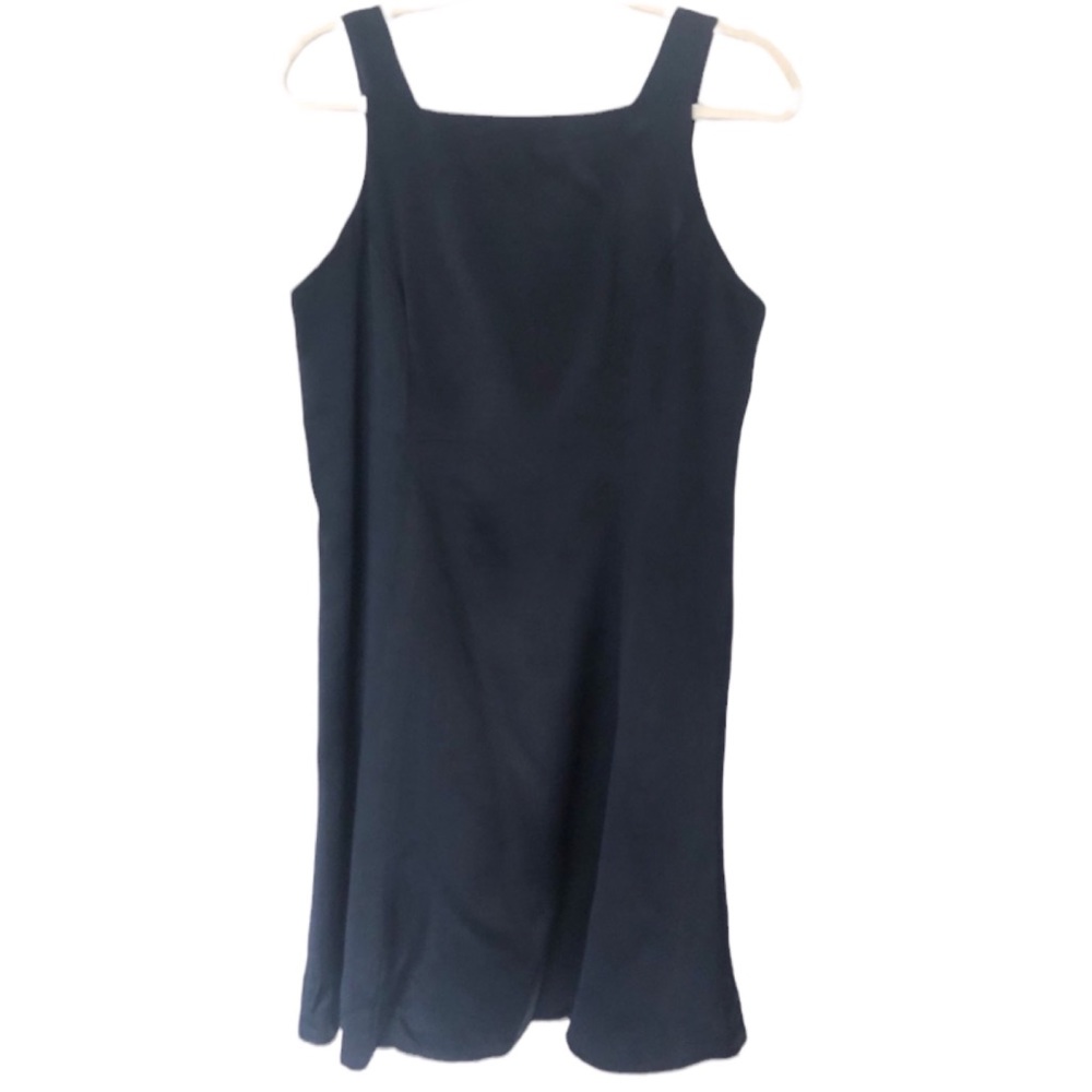 Y2K Trio New York Size 8 100% Silk Midnight Blue Dress